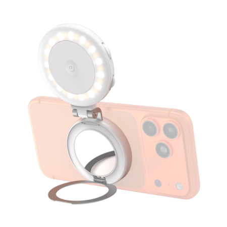 SmallRig 6155 M2 (biała) - magnetyczna lampa LED do smartfona z podstawką - przykład użycia